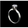 Image 4 : 14KT White Gold 0.65 ctw Round Cut Diamond Solitaire Ring