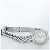 Image 9 : Rolex Ladies Stainless Steel White Dial White Gold Fluted Bezel Wristwatch