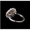 Image 3 : 14KT White Gold 0.84 ctw Diamond Ring