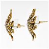 Image 3 : Antique Victorian 14K Yellow Gold Seed Pearl Large Domed Starburst Stud Earrings