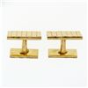Image 4 : Vintage Men's 14k Yellow Gold Squared Woven Basket Pattern Work Heavy Cuff Links