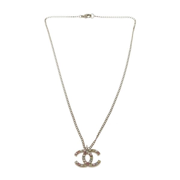 Chanel CC Necklace Necklace Silver Metal