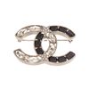 Image 1 : Chanel CC Rhinestone Brooch Brooch Silver Plated Metal, glass rhinestones