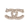 Image 2 : Chanel CC Rhinestone Brooch Brooch Silver Plated Metal, glass rhinestones