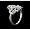 Image 3 : 0.50 ctw Diamond Ring - 14KT White Gold