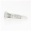 Image 6 : Parade 18k White Gold Bezel Set .87 ctw Diamond Solitaire Milgrain Open Work Rin