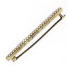 Image 4 : Antique Art Nouveau 14k Yellow Gold 3 Row Pave Seed Pearl 1920 Bar Pin Brooch