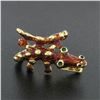 Image 2 : Vintage 18k Gold Red Green & Black Enamel Silly Dragon Petite Wrap Band Ring