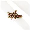 Image 3 : Vintage 18k Gold Red Green & Black Enamel Silly Dragon Petite Wrap Band Ring