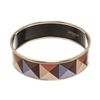 Image 2 : Hermes Enamel Bangle Bracelet Bracelet Palladium Plated Metal