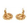 Image 2 : Chanel CC Wheat Earrings Gold Metal