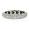 Image 7 : Javda 14K White Gold 2.50 ctw Diamond 4.15mm Domed 3 Row Eternity Band Ring Sz 7