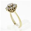 Image 9 : 18k Yellow Gold 0.93 ctw Fine Round Brilliant Diamond Petite Flower Cluster Ring