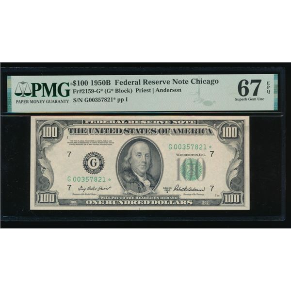1950B $100 Chicago FRN PMG 67EPQ