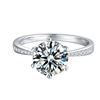 Image 2 : Ladies Sparkling 3 Ct White Fire Moissanite Ring