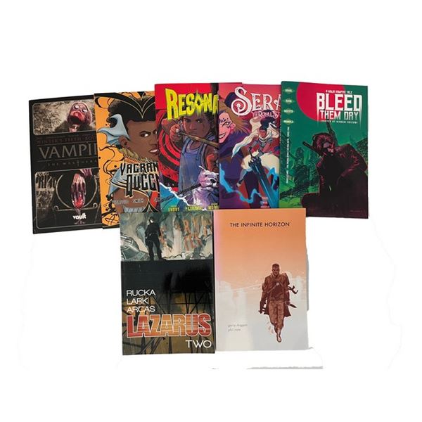 Lot of 7 trade paperback books from Vault and Image Comics