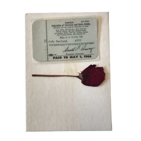 Judy Garland‘s TV & Radio Certification Card