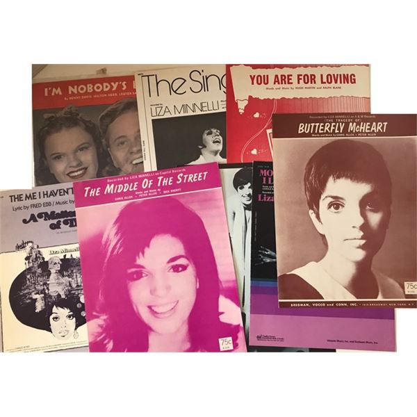 Liza Minnelli and Judy Garland vintage sheet music collection