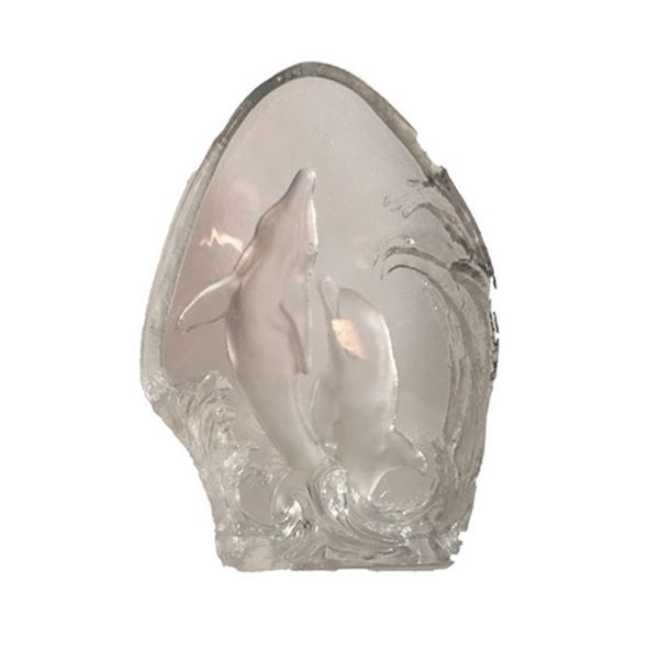 Dolphin Glass Paperweight