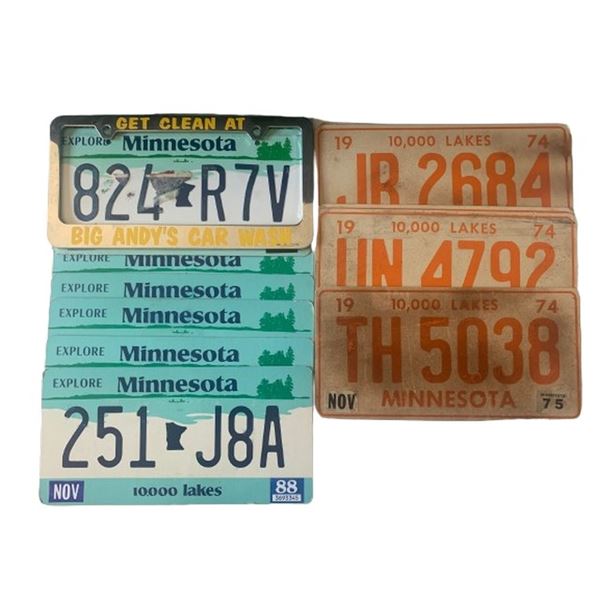 Lot of Minnesota Prop License Plates Movie Props