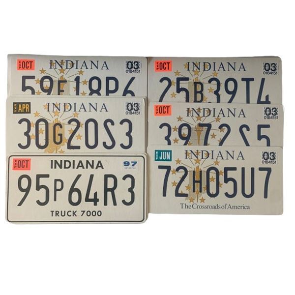 Lot of Indiana Prop License Plates Movie Props