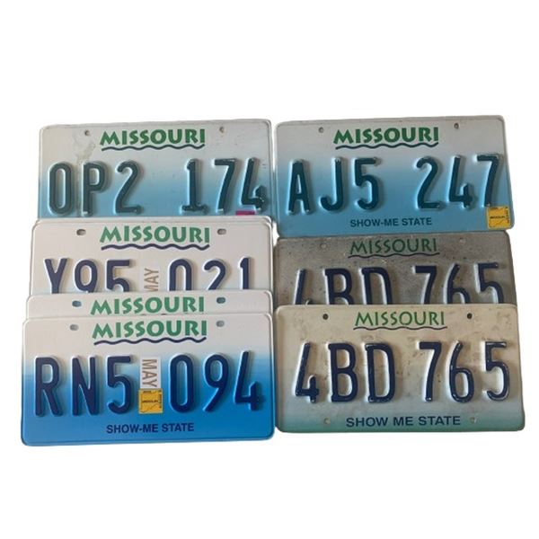 Lot of Missouri Prop License Plates Movie Props