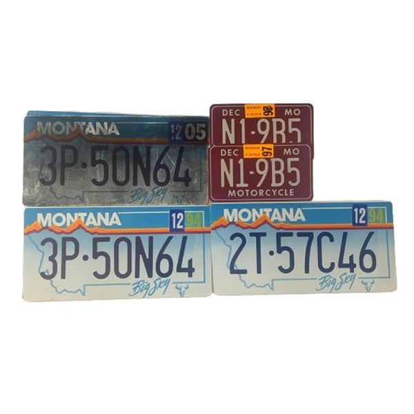 Lot of Missouri /Montana Prop License Plates Movie Props