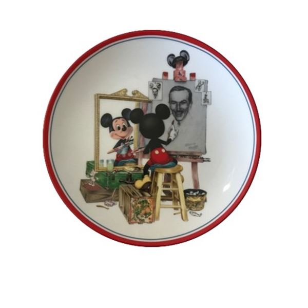 Mickey Mouse Self Portrait Walt Disney Collectible Plate