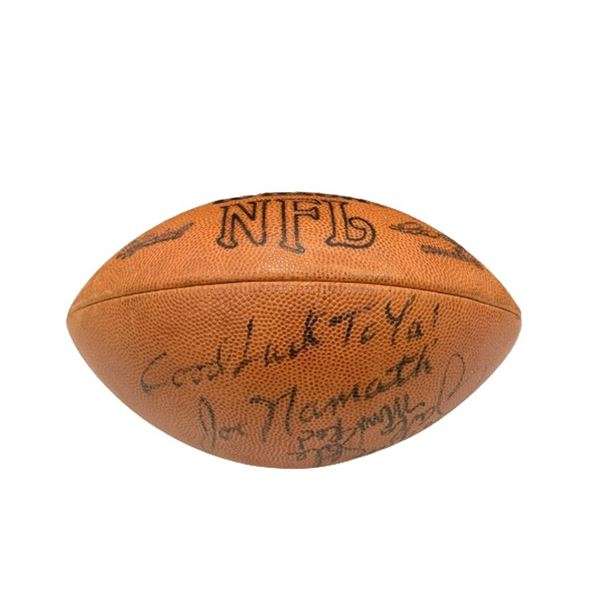 NFL Football Signed by Joe Namath and More