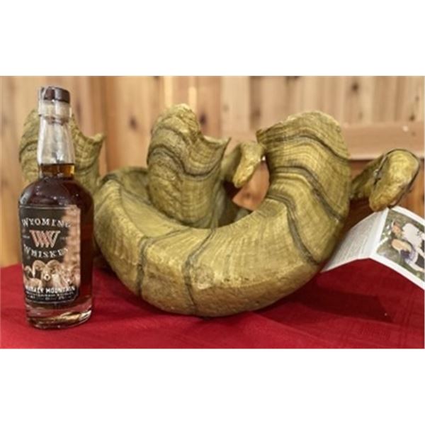 Ben Barto Custom Wine Holder and Exclusive Wyoming Whiskey Bottle (375ml)