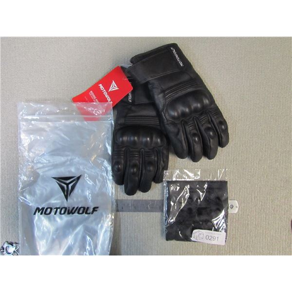 Men's leather motorcycle gloves New