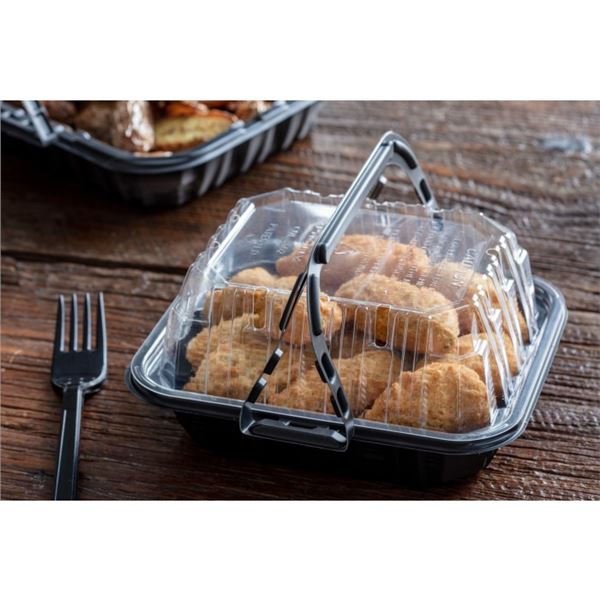 hot food package with clear lid, 1 box