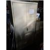 Image 1 : METAL 2 DOOR LOCKING CABINET - NO KEY, APPROX 5-1/2 FEET TALL