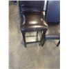 Image 3 : BROWN LEATHER STOOL AND DINING CHAIR