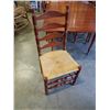 Image 3 : DROP SIDE DINING TABLE WITH 4 LADDER BACK CHAIRS, AND HOT PADS, GOOD OVERALL CONDITION