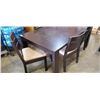 Image 2 : BLACK MODERN DINING TABLE AND 6 UPHOLSTERED CHAIRS