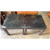 Image 1 : 2 IKEA ENDTABLE WITH BLACK QUARTZ STONE TOPS