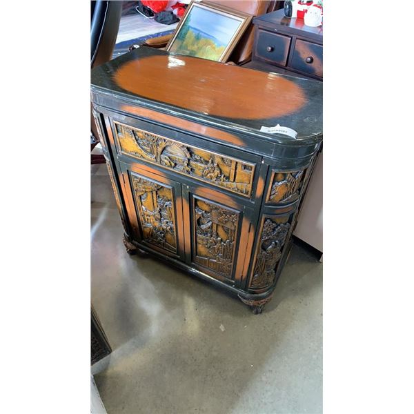 HIGHLY CARVED BAR CABINET