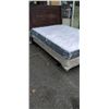 Image 2 : QUEENSIZE ORGANIC COTTON MATTRESS AND BOXSPRING, WITH ADJUSTABLE ROLLER FRAME AND  PIER 1 IMPORTS HE