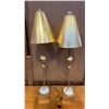 Image 1 : 2 GOLD TONE DECORATIVE TABLE LAMPS