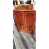 Image 1 : ROSEWOOD 2 DOOR CABINET ON WHEELS