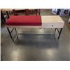 Image 1 : WEST ELM ENTRY BENCH, GOOD CONDITION, WITH CUSHION, NO RIPS OR TEARS