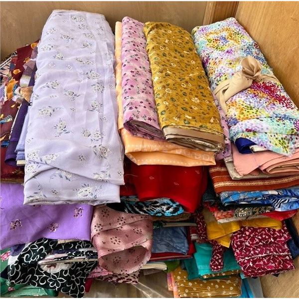 500metres MIXED LOT PRINTED & FLORAL CREPE & POLYESTER