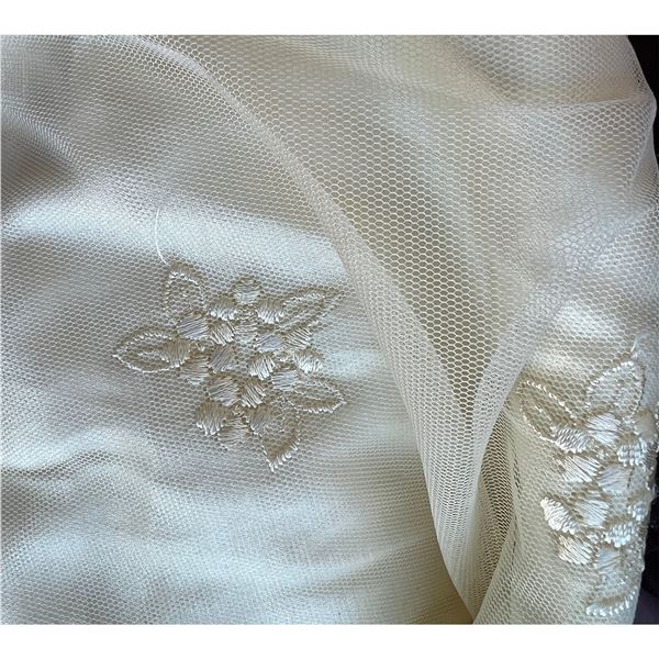 250metres EMBROIDERED NET CREPE MATERIAL
