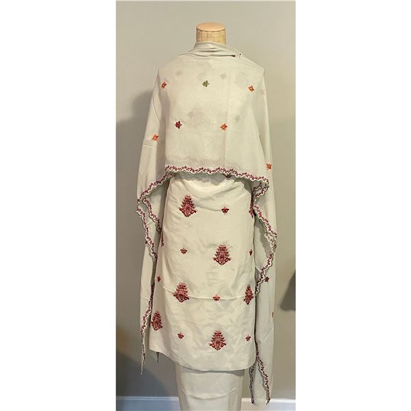 50 UNSTITCHED EMBROIDERED SUIT MATERIAL  (KAMEEZ, SALWAR, DUPUTTA) 7M