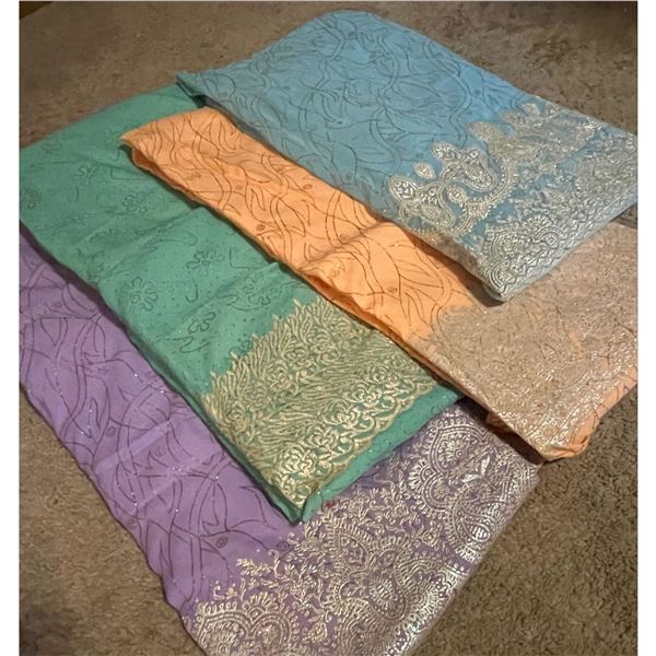 50 UNSTITCHED EMBROIDERED SUIT MATERIAL  (KAMEEZ, SALWAR, DUPUTTA) 7M