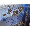 Image 1 : 220metres HEAVY SATIN CREPE MATERIAL 60"W WITH BLACK CHIFFON CUTWORK PATTERN