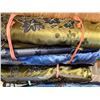 Image 2 : 220metres HEAVY SATIN CREPE MATERIAL 60"W WITH BLACK CHIFFON CUTWORK PATTERN