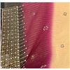 Image 1 : 650metres HEAVY TWO-TONED CRINKLE CREPE & CHIFFON EMBROIDERED MATERIAL WITH BEADING