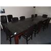 Image 1 : Rectangular Dining Tables 2, 12 Brown Leather Style Chairs